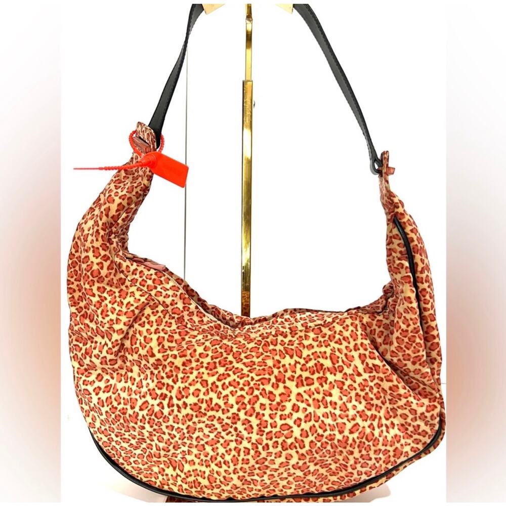 Bottega Veneta Mini Leopard Red Beige Hobo Shoulder Bag - Picture 1 of 11